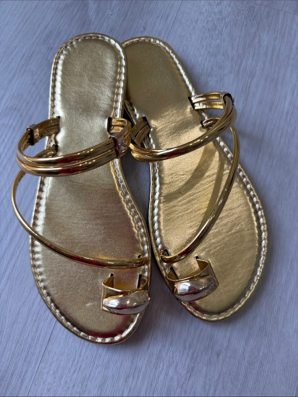 Amazon Metallic Gold Strappy Women's Sandals
